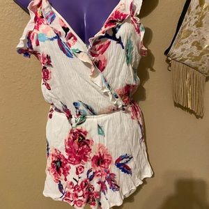 Worn Once! Floral Romper